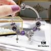 692fe14c99f2d84055c8ba20 Pandora Romantic Purple Daisy Cherry Blossom Jewelry