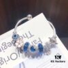 692fe14d99f2d84055c8ba23 Pandora Blue Daisy Flower with Pink Enamel - New Arrival