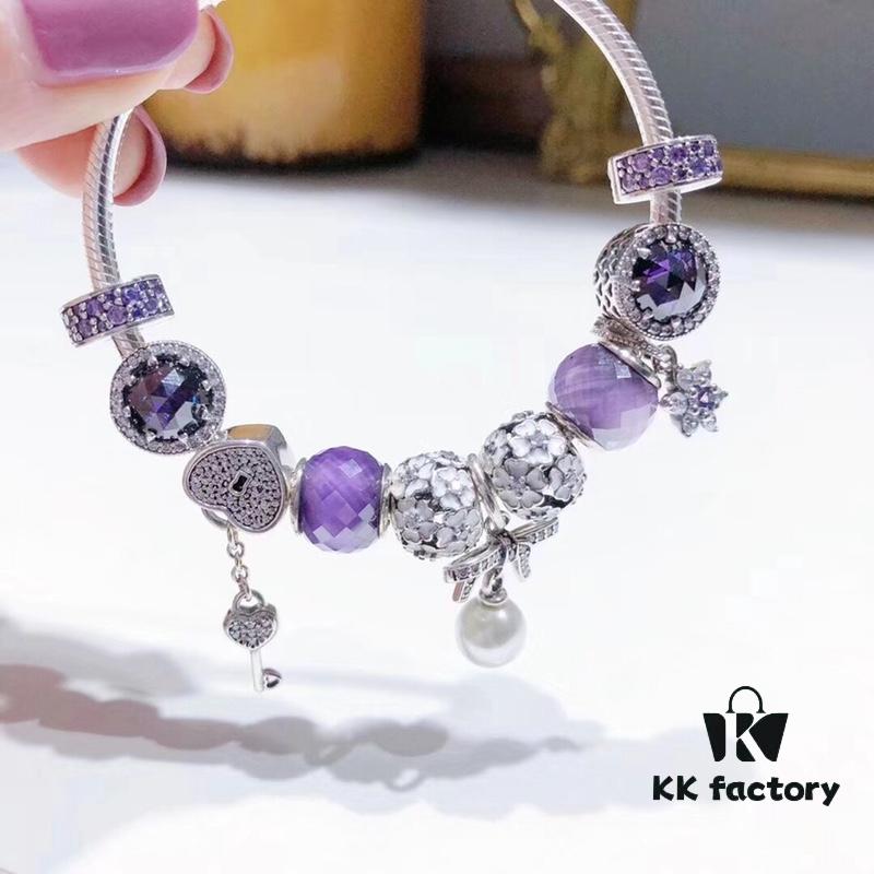 692fe14d99f2d84055c8ba24 Pandora Romantic Purple Daisy Cherry Blossom Jewelry