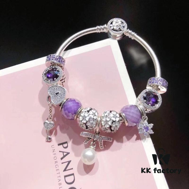 692fe14e99f2d84055c8ba25 Pandora Romantic Purple Daisy Cherry Blossom Jewelry