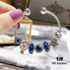 692fe15099f2d84055c8ba2a Pandora Blue Daisy Flower with Pink Enamel - New Arrival
