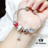 692fe17199f2d84055c8ba67 Pandora Pandora Colorful World New Arrival! White Faceted Glass, Sparkling Diamond-Cut Cat Eye Bead, Color-Block Smiling Lip Charm Paired with Valentine's Day Heart Enamel Bead and Romantic Eiffel Tower Pendant, Made with S925 Silver and Official Packaging