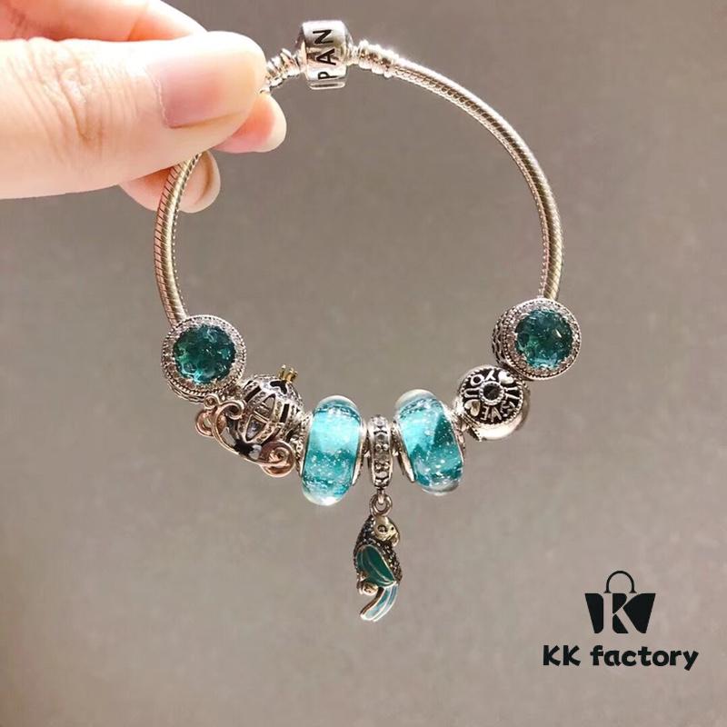 692fe17799f2d84055c8ba6f Pandora Mint Parrot New Arrival! Made with counter materials, perfectly crafted to match the original quality. Featuring mint moonstone glass, mint diamond-cut cat's eye, fairy tale pumpkin carriage, I Love You beads, mint parrot charm, refreshing and elegant. Comes with S925 silver and official retail packaging!