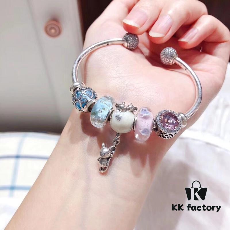692fe17c99f2d84055c8ba7d Pandora Couples Color-Block Confession Balloon 💕 New Arrival! Mint Enamel with Pink Mosaic Heart, Sparkling Cat's Eye Stone, Interwoven Love Design, White Mickey Mouse Pendant, 925 Sterling Silver