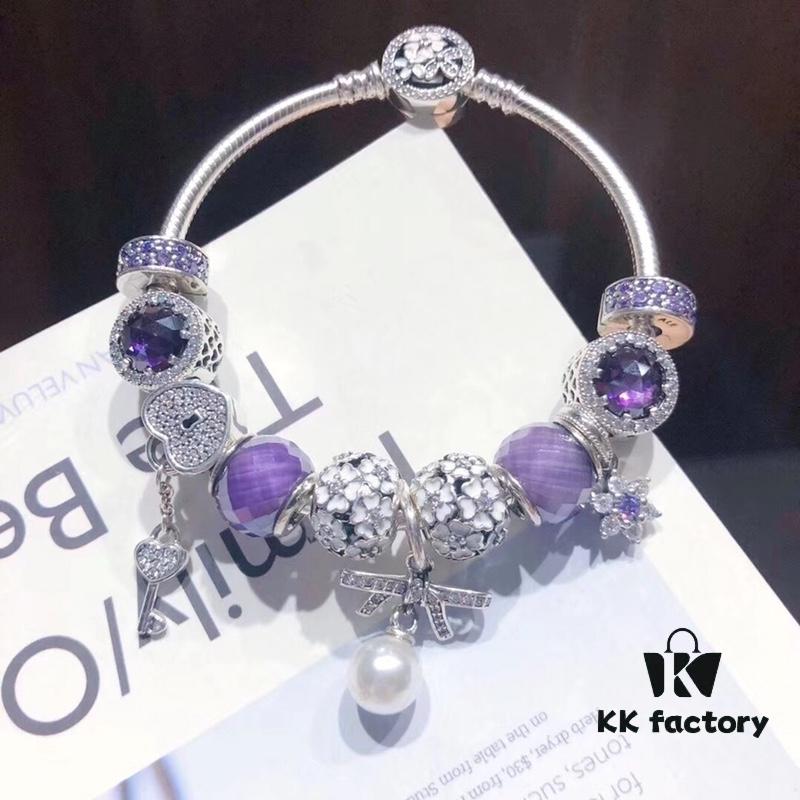 692fe18399f2d84055c8ba8b Pandora Romantic Purple Daisy Cherry Blossom Jewelry