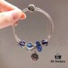 692fe18599f2d84055c8ba91 Pandora Pandora Blue Star and Moon New Arrival! Highest Quality on Market, Supports Counter Cleaning! Made with Authentic Counter Materials, Perfect 1:1 Craftsmanship! Imported Thai Original Silver Wire with Brilliant Blue Cat's Eye Snowflake Beads, Light of Love Bead, Blue Lucky Charm Bead, Star and Moon Pendant. S925 Silver with Official Packaging!