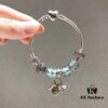 692fe18b99f2d84055c8baa3 Pandora Pandora Ocean Blue Twist Love New Arrival! Made with counter materials, perfectly crafted one-to-one, quality comparable to official counter! Ocean blue striped glass, ocean blue entwined love, ocean blue cat's eye, full diamond positioned clasp, I love you flashing diamond pendant, S925 silver comes with official counter packaging!