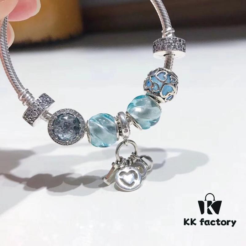 692fe18d99f2d84055c8baa7 Pandora Pandora Ocean Blue Twist Love New Arrival! Made with counter materials, perfectly crafted one-to-one, quality comparable to official counter! Ocean blue striped glass, ocean blue entwined love, ocean blue cat's eye, full diamond positioned clasp, I love you flashing diamond pendant, S925 silver comes with official counter packaging!