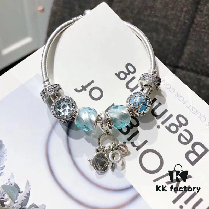 692fe18d99f2d84055c8baa8 Pandora Pandora Ocean Blue Twist Love New Arrival! Made with counter materials, perfectly crafted one-to-one, quality comparable to official counter! Ocean blue striped glass, ocean blue entwined love, ocean blue cat's eye, full diamond positioned clasp, I love you flashing diamond pendant, S925 silver comes with official counter packaging!