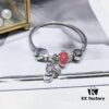 692fe18d99f2d84055c8baa9 Pandora Pandora Silver Wire Bright Red Love New Arrival! Highest Quality on Market, Supports Counter Cleaning! Made with Counter Materials, Perfect 1:1 Craftsmanship! Imported Original Thai Silver Wire Red Glass, Sparkling Heart, I Love You Pendant, S925 Silver with Counter Packaging!