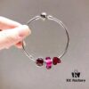 692fe19099f2d84055c8baad Pandora Pandora Beautiful Rose Red Love New Arrival! Made with counter materials, one-to-one perfect craftsmanship, quality comparable to counter! Faceted rose red glass, rose red sparkling diamond cat's eye, Valentine's Amo TE love charm bead, full of love. S925 silver comes with counter packaging!