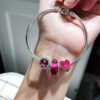 692fe19199f2d84055c8bab0 Pandora Pandora Beautiful Rose Red Love New Arrival! Made with counter materials, one-to-one perfect craftsmanship, quality comparable to counter! Faceted rose red glass, rose red sparkling diamond cat's eye, Valentine's Amo TE love charm bead, full of love. S925 silver comes with counter packaging!