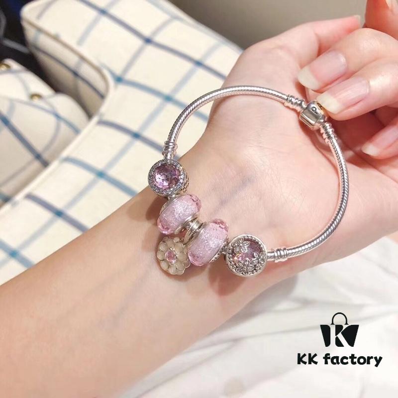 692fe19b99f2d84055c8bac9 Pandora Pandora Silver Wire Pink Flower Blossom 🌺 New Arrival! Highest Quality Available, Compatible with Official Store Cleaning! Made with Authentic Materials for Perfect One-to-One Replication!