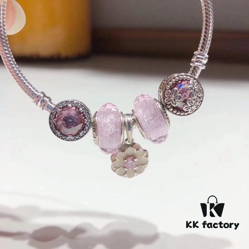 692fe19b99f2d84055c8bacb Pandora Pandora Silver Wire Pink Flower Blossom 🌺 New Arrival! Highest Quality Available, Compatible with Official Store Cleaning! Made with Authentic Materials for Perfect One-to-One Replication!