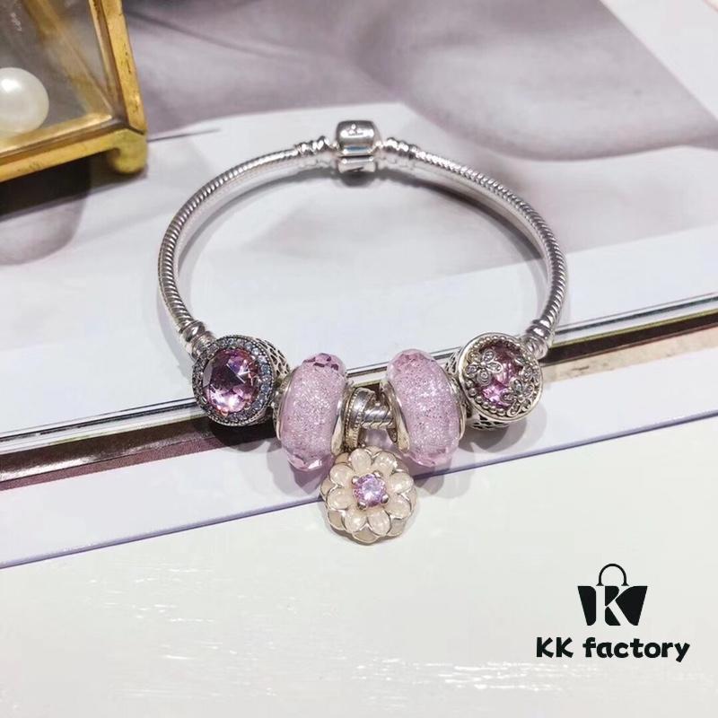 692fe19c99f2d84055c8bacd Pandora Pandora Silver Wire Pink Flower Blossom 🌺 New Arrival! Highest Quality Available, Compatible with Official Store Cleaning! Made with Authentic Materials for Perfect One-to-One Replication!