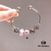 692fe19d99f2d84055c8bad0 Pandora Pandora Silver Wire Pink Peach Blossom 🌺 New Arrival! Made with counter materials, perfectly crafted one-to-one, quality comparable to official store!
