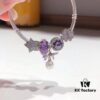 Qixi Gift 🎁 [Proxy Purchase Level] Pandora Purple Sparkling Diamond Bow 🎀 Pearl Pendant New Arrival!