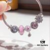 692fe19f99f2d84055c8bad6 Pandora Pandora Silver Wire Pink Peach Blossom 🌺 New Arrival! Made with counter materials, perfectly crafted one-to-one, quality comparable to official store!