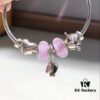 692fe1a499f2d84055c8bae1 Pandora Afternoon Tea Collection - Elegant Purple Glow Bead with Heart Bow, Teapot Fairy, and Pink Cup Design