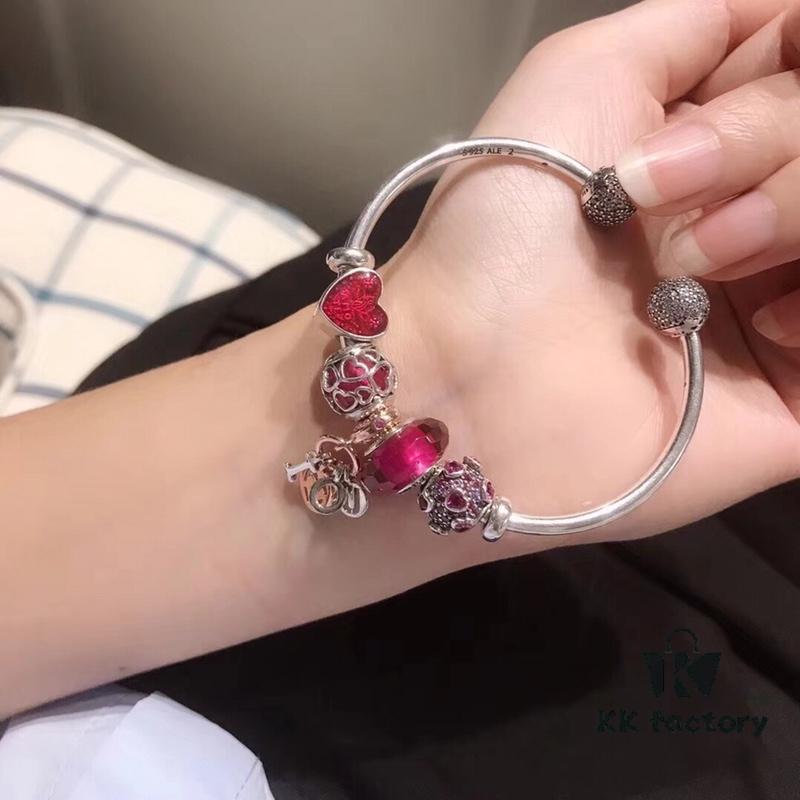 692fe1a799f2d84055c8bae8 Pandora Rose Love Heart Charm in Crimson Faceted Glass with Sparkling Amethyst Bead