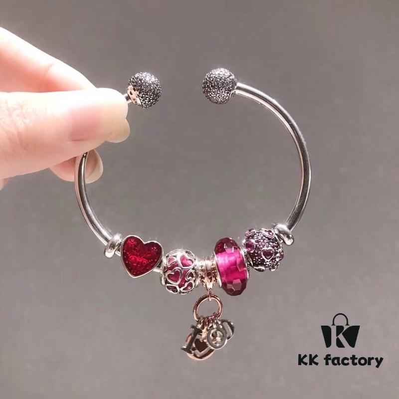 692fe1a999f2d84055c8baeb Pandora Rose Love Heart Charm in Crimson Faceted Glass with Sparkling Amethyst Bead