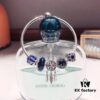 692fe1b099f2d84055c8bafb Pandora Pandora Blue Dream Catcher New Arrival! Made with counter materials, perfectly crafted one-to-one, quality comparable to counter! Light of Love Bead, Riverside Beauty Bead, Blue Cat's Eye, symbolic beautiful dream catcher pendant, S925 silver with counter packaging!