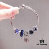 692fe1b199f2d84055c8bafe Pandora Pandora Blue Dream Catcher New Arrival! Made with counter materials, perfectly crafted one-to-one, quality comparable to counter! Light of Love Bead, Riverside Beauty Bead, Blue Cat's Eye, symbolic beautiful dream catcher pendant, S925 silver with counter packaging!
