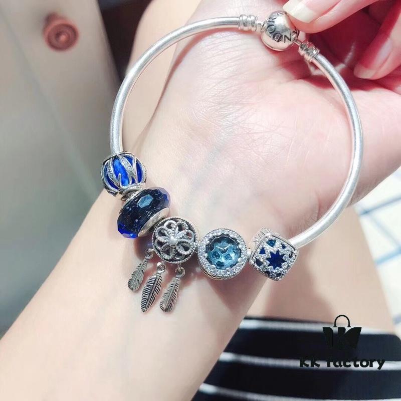 692fe1b299f2d84055c8bb00 Pandora Pandora Blue Dream Catcher New Arrival! Made with counter materials, perfectly crafted one-to-one, quality comparable to counter! Light of Love Bead, Riverside Beauty Bead, Blue Cat's Eye, symbolic beautiful dream catcher pendant, S925 silver with counter packaging!