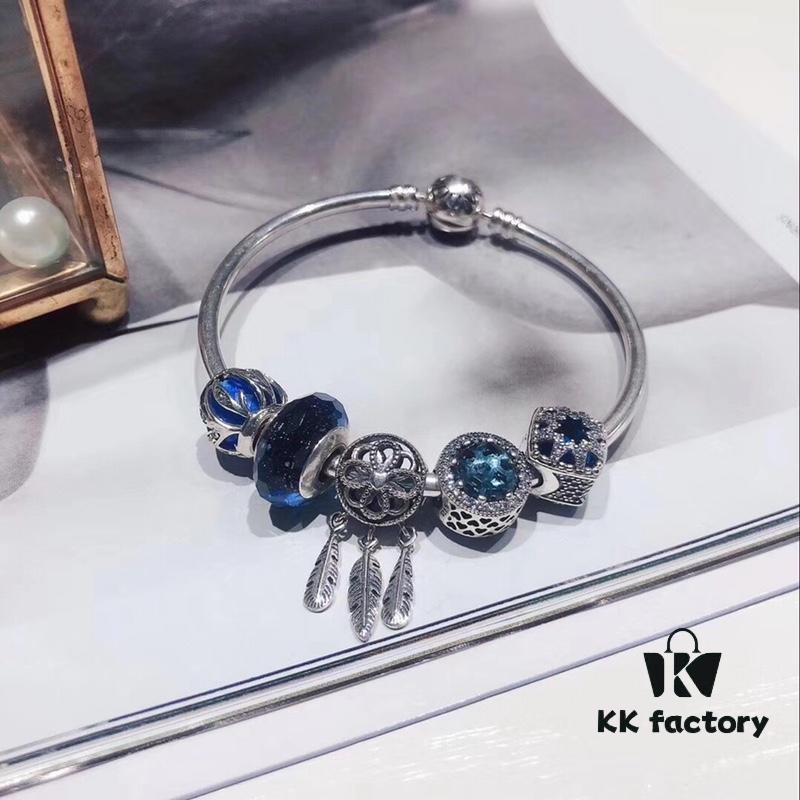 692fe1b399f2d84055c8bb02 Pandora Pandora Blue Dream Catcher New Arrival! Made with counter materials, perfectly crafted one-to-one, quality comparable to counter! Light of Love Bead, Riverside Beauty Bead, Blue Cat's Eye, symbolic beautiful dream catcher pendant, S925 silver with counter packaging!