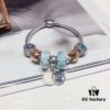 692fe1bd99f2d84055c8bb19 Pandora Pandora Gold Thread Light Mint North Star New Arrival! Made with counter materials, perfectly crafted one-to-one, quality comparable to counter products! A bag full of happiness, wealth-attracting money pouch, coin bead mint cat's eye, North Star pendant, S925 silver with original counter packaging!