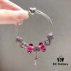 692fe1c299f2d84055c8bb24 Pandora Rose Red Sparkling Crystal Heart Key Pendant! New Arrival! Made with Cabinet Materials, Perfect 1:1 Craftsmanship, Quality Comparable to Official Counter! Rose red faceted glass, lucky sparkling beads, openwork crown, pink-purple sparkling beads, heart-shaped key charm, S925 silver, comes with official packaging!