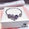 692fe1d399f2d84055c8bb57 Pandora Purple Bauhinia Flower Pendant with Silver Wire and Deep Purple Cat's Eye Glass Cabochon, Thai Imported High-Grade Sparkling Glass, S925 Sterling Silver, Comes with Retail Packaging