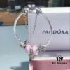 692fe1d799f2d84055c8bb61 Pandora Disney Mickey Mouse Pink Enamel Flower Charm Bracelet - High-Quality Replica with S925 Sterling Silver