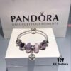 692fe1df99f2d84055c8bb76 Pandora Imitation Level: Two-Tone Romantic Pink-Purple North Star New Arrival! Silver Wire with Pink-Purple Faceted Glass, Sparkling Pink-Purple Cat's Eye, North Star Pendant, S925 Silver with Original Retail Packaging!