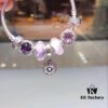 692fe1e199f2d84055c8bb7b Pandora Imitation Level: Two-Tone Romantic Pink-Purple North Star New Arrival! Silver Wire with Pink-Purple Faceted Glass, Sparkling Pink-Purple Cat's Eye, North Star Pendant, S925 Silver with Original Retail Packaging!