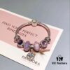 692fe1e199f2d84055c8bb7c Pandora Imitation Level: Two-Tone Romantic Pink-Purple North Star New Arrival! Silver Wire with Pink-Purple Faceted Glass, Sparkling Pink-Purple Cat's Eye, North Star Pendant, S925 Silver with Original Retail Packaging!