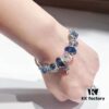 692fe1e799f2d84055c8bb89 Pandora Pandora Blue Sparkling Diamond Heart ♥️ Key 🔑 New Arrival! Made with counter materials, one-to-one perfect craftsmanship, quality comparable to counter! Blue faceted glass, dark blue cat's eye, cross snowflake ❄️, sparkling diamond heart ♥️ key 🔑 pendant, S925 silver with original counter packaging! 🍃🌺