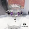 692fe1ea99f2d84055c8bb91 Pandora Purple Sparkling Diamond Heart Key Pendant - New Arrival