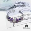 692fe1eb99f2d84055c8bb94 Pandora Purple Sparkling Diamond Heart Key Pendant - New Arrival