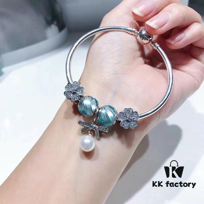 692fe1ee99f2d84055c8bb9a Pandora Aqua Blue Spiral Pearl Bow New Arrival! Premium Replication with Store-Quality Materials