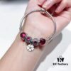 692fe1ef99f2d84055c8bb9c Pandora Rose Red Sparkling Diamond Flower New Arrival! Sparkling Heart Bead, Three-Sided Rose Cat's Eye, Elegant Flower Pendant, S925 Silver with Original Retail Packaging!