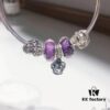 692fe1fc99f2d84055c8bbb5 Pandora Pandora Purple Hollow Crown Crown New Arrival! One-to-one Perfect Craftsmanship with Counter Materials, Quality Comparable to Counter! Brilliant Purple Silver Wire Faceted Glass, Hollow Love Kiss, Crown, S925 Silver with Original Counter Packaging!