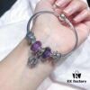 692fe1fd99f2d84055c8bbb8 Pandora Pandora Purple Hollow Crown Crown New Arrival! One-to-one Perfect Craftsmanship with Counter Materials, Quality Comparable to Counter! Brilliant Purple Silver Wire Faceted Glass, Hollow Love Kiss, Crown, S925 Silver with Original Counter Packaging!