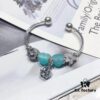 692fe20299f2d84055c8bbc4 Pandora Pandora Mint Heart Crown New Arrival! Faceted Glass Mint Heart, Sparkling Diamond Coin Bead, Diamond Cherry Blossom, Hollow Crown, S925 Silver with Original Packaging