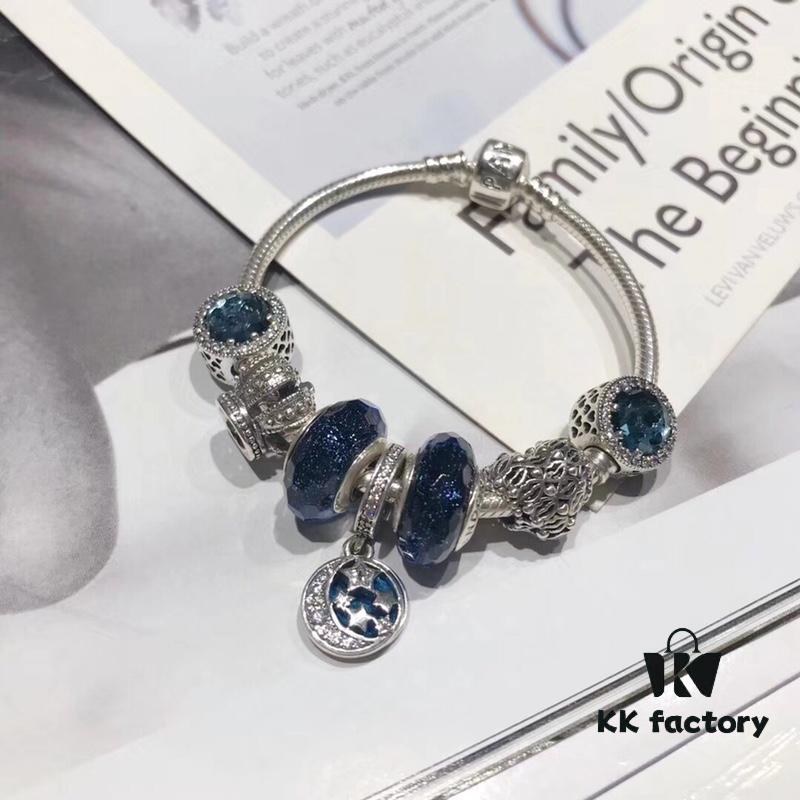 692fe20999f2d84055c8bbd1 Pandora Pandora Sparkling Blue Crown 👑 Starry Sky 🌃! Made with counter materials, perfectly crafted one-to-one, quality comparable to official counter!
