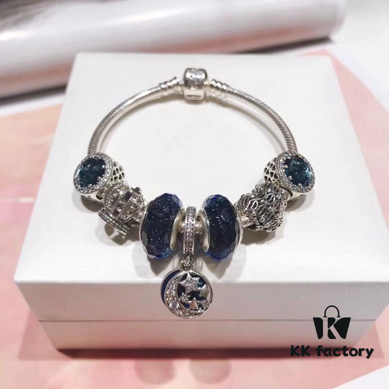 692fe20999f2d84055c8bbd5 Pandora Pandora Sparkling Blue Crown 👑 Starry Sky 🌃! Made with counter materials, perfectly crafted one-to-one, quality comparable to official counter!