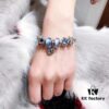 Revival! [Purchasing Level] Pandora New Arrival Blue Galaxy Series! Glow-in-the-Dark Silver Wire Blue Glass Bead, Sparkling Snowflakes, Cross Snowflake, Fairy Tale Pumpkin Carriage, Bow, Custom Made with S925 Sterling Silver, Quality Comparable to Counter Products, Welcome Comparison with Official Counter! Comes with Original Counter Packaging!