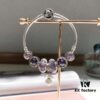 692fe21099f2d84055c8bbdd Pandora Pandora Imported Iridescent Purple Pearl Bowknot New Arrival! Top Grade Available, Compatible with Official Counter Cleaning! Made with Authentic Counter Materials for Perfect One-to-One Replication!