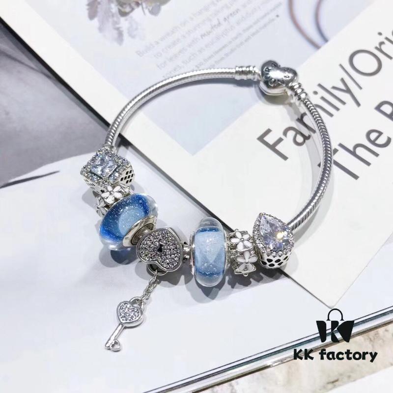 692fe21099f2d84055c8bbdf Pandora Night Glow Blue Sparkling Diamond Key Pendant Necklace – New Arrival, Premium Replication with Authentic Materials