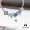 692fe21299f2d84055c8bbe2 Pandora Night Glow Blue Sparkling Diamond Key Pendant Necklace – New Arrival, Premium Replication with Authentic Materials